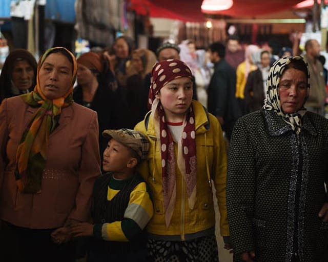 Repression of Uighur human rights has included the barring of women wearing the traditional Muslim headscarf from public venues, activists say.