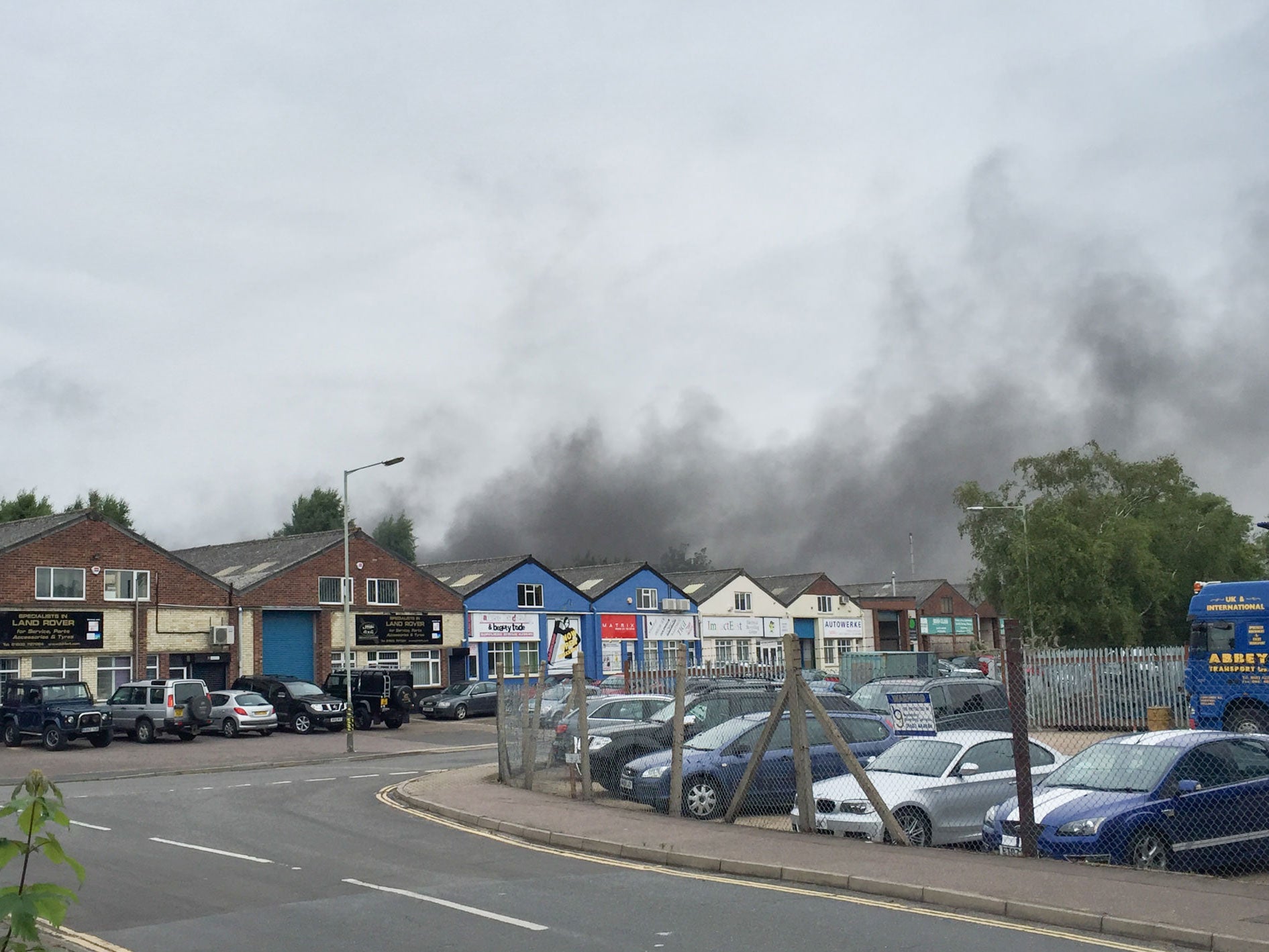 Smoke was sent billowing over Norwich by the blaze. Photo: Ashley Cashfield