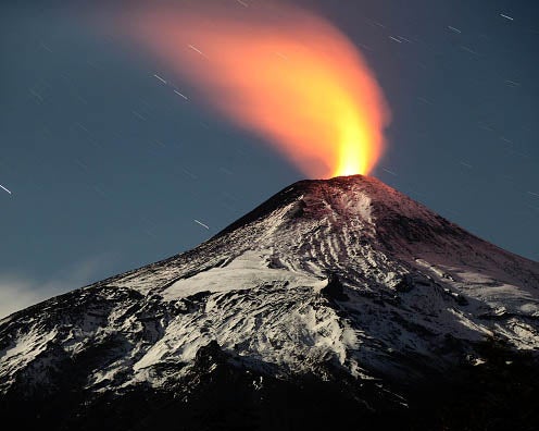 The Villarrica volcano in Chile has erupted for the second time in two months