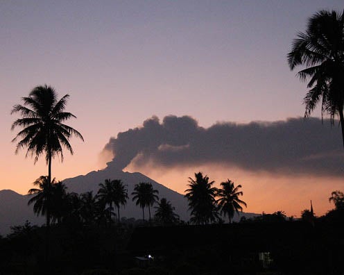 The eruption on Java has disrupted flights on neighbouring Bali