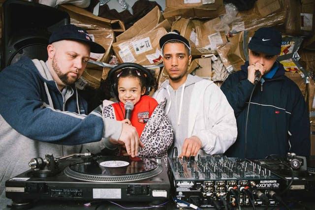 Spin-off: (from left) Beats, Decoy and Grindah with Angel in 'People Just Do Nothing'