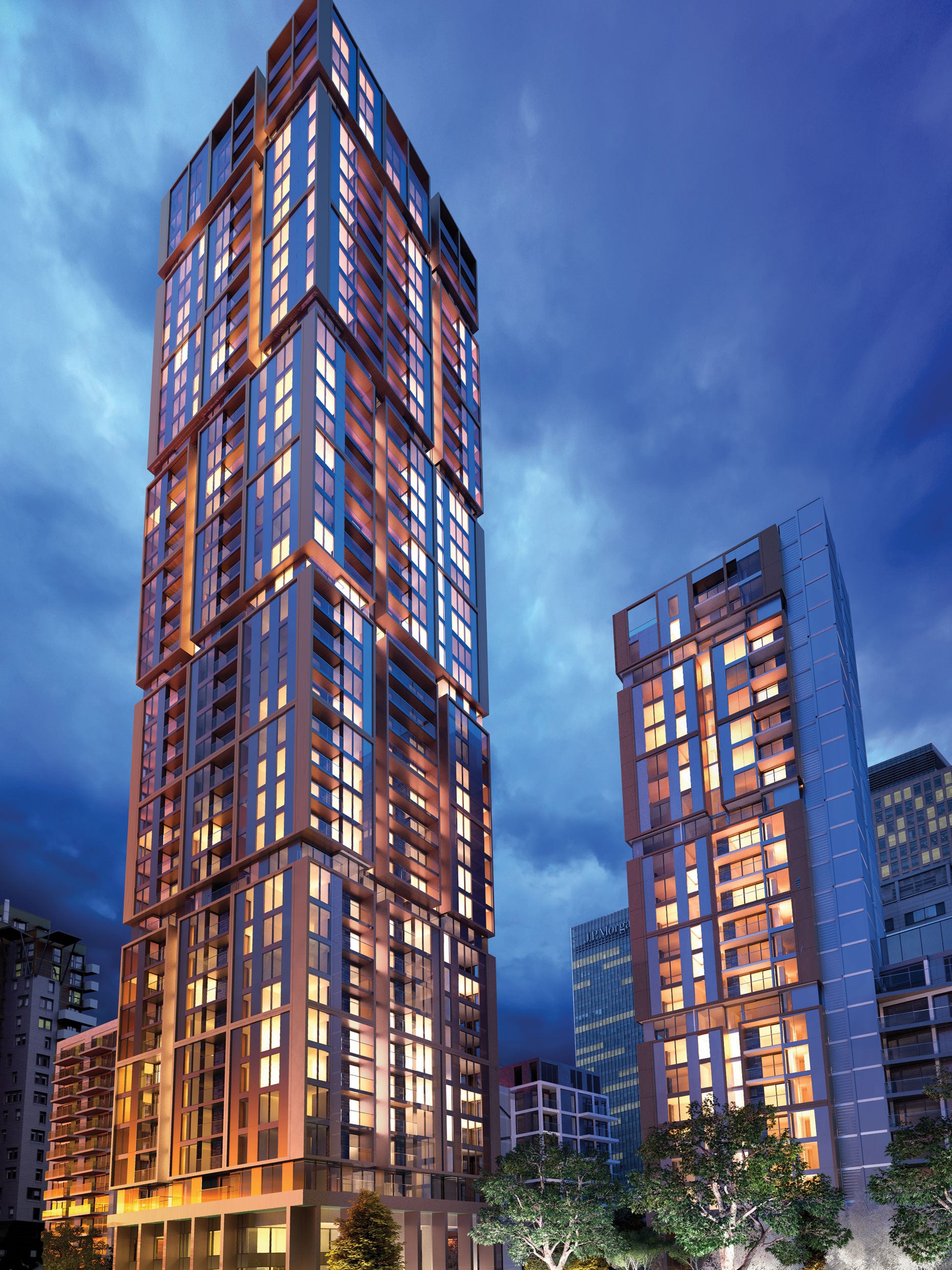Buyers queued on the streets for 36 hours to secure one of the 230 properties in South Quay’s Maine Tower, Canary Wharf