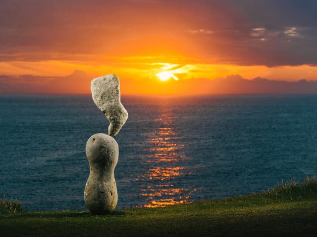 Adrian Gray pays close attention to feelings when balancing his stones on the Isle of Man
