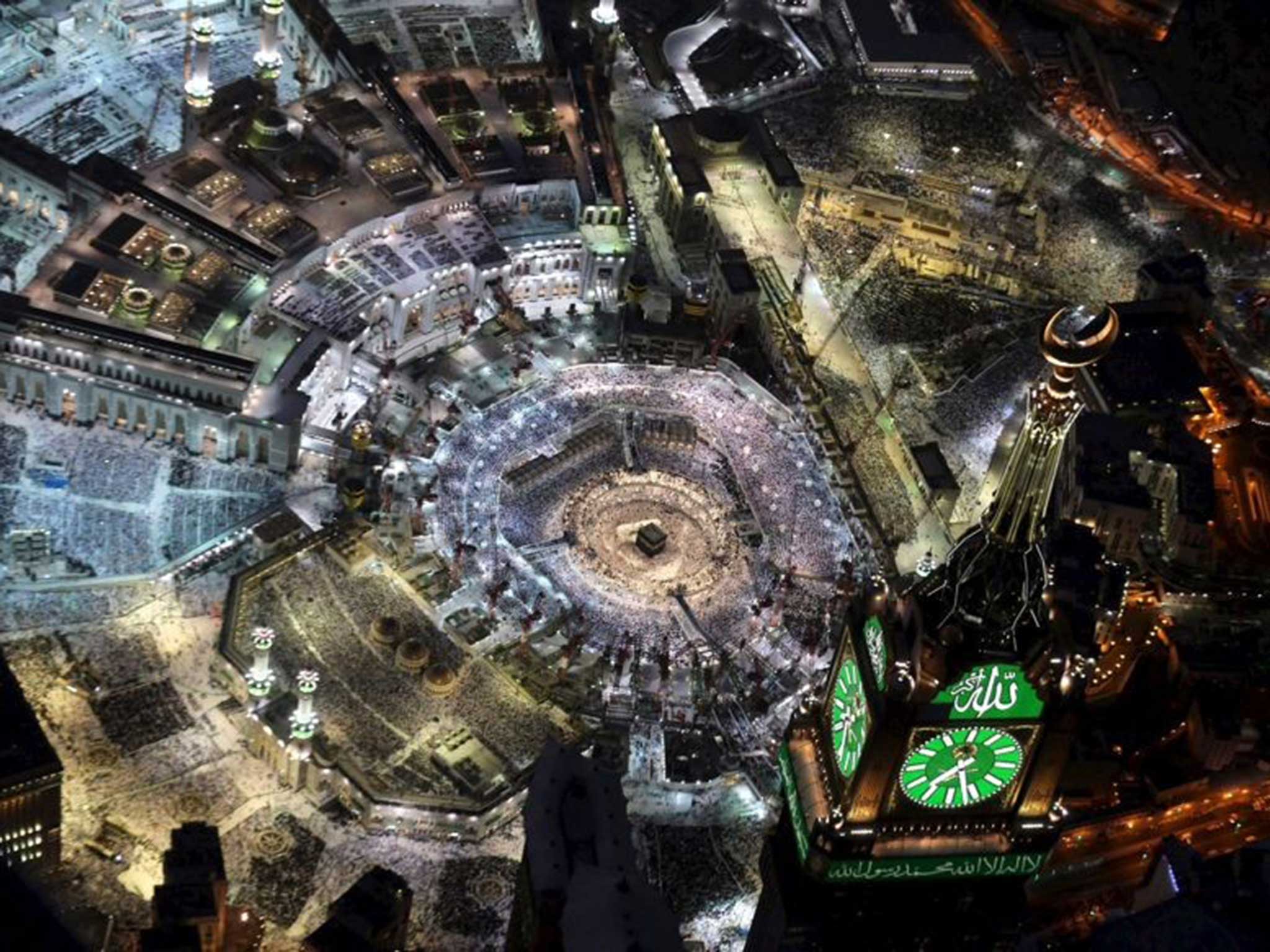 An aerial shot of Mecca