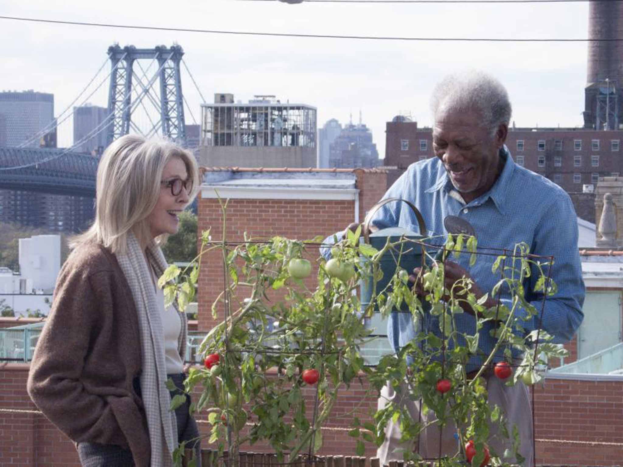 With Morgan Freeman in her new film 'Ruth &amp; Alex'