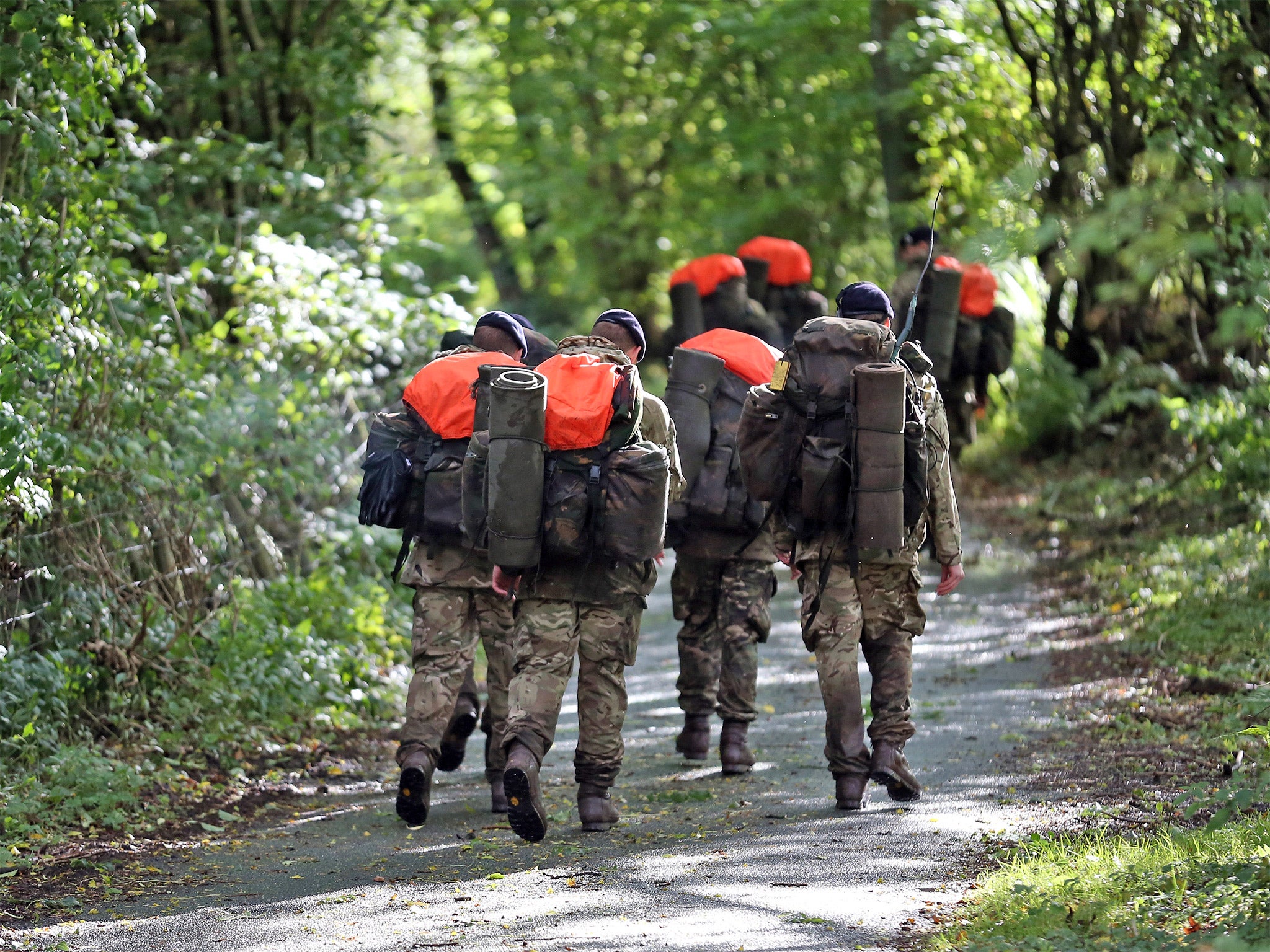 Soldiers training in the Brecon Beacons, where the men died. File photo (Getty)