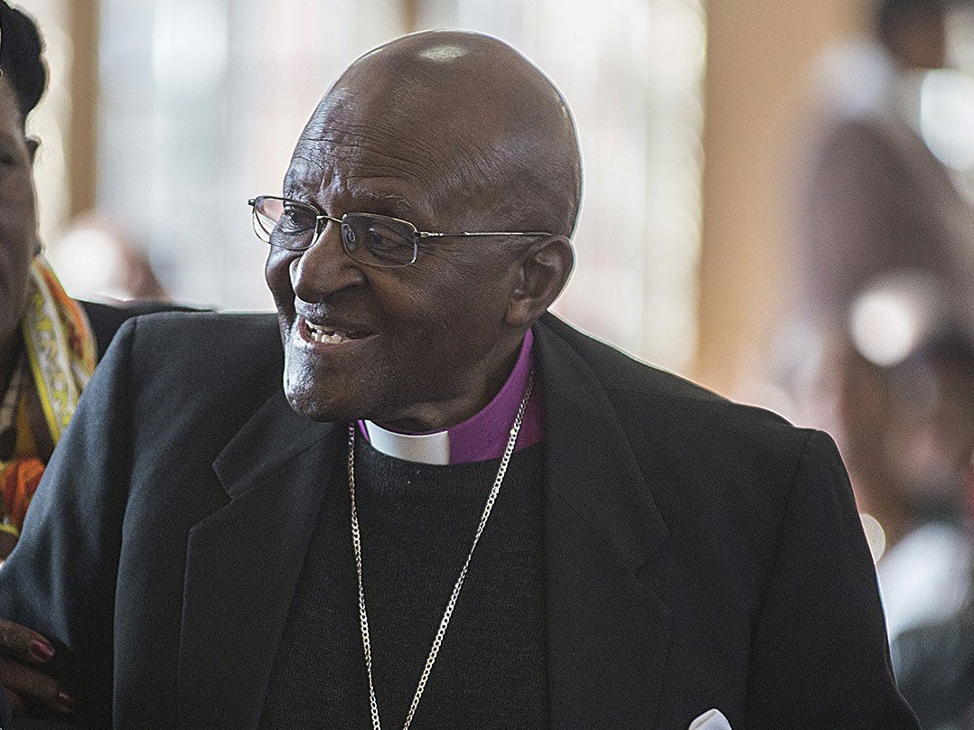Desmond Tutu at his wedding vow renewal ceremony on July 4