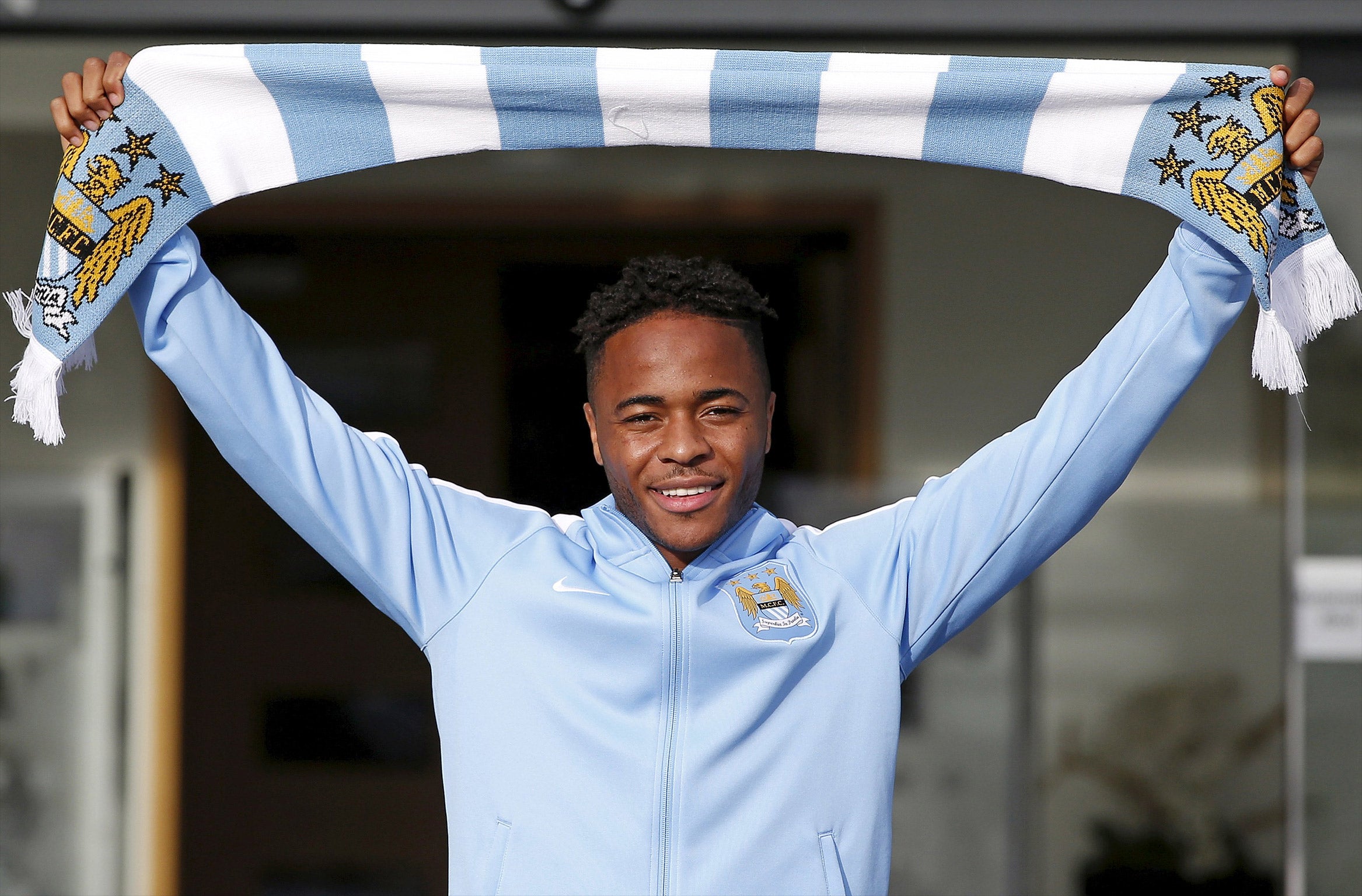 Raheem Sterling is unveiled at Manchester City