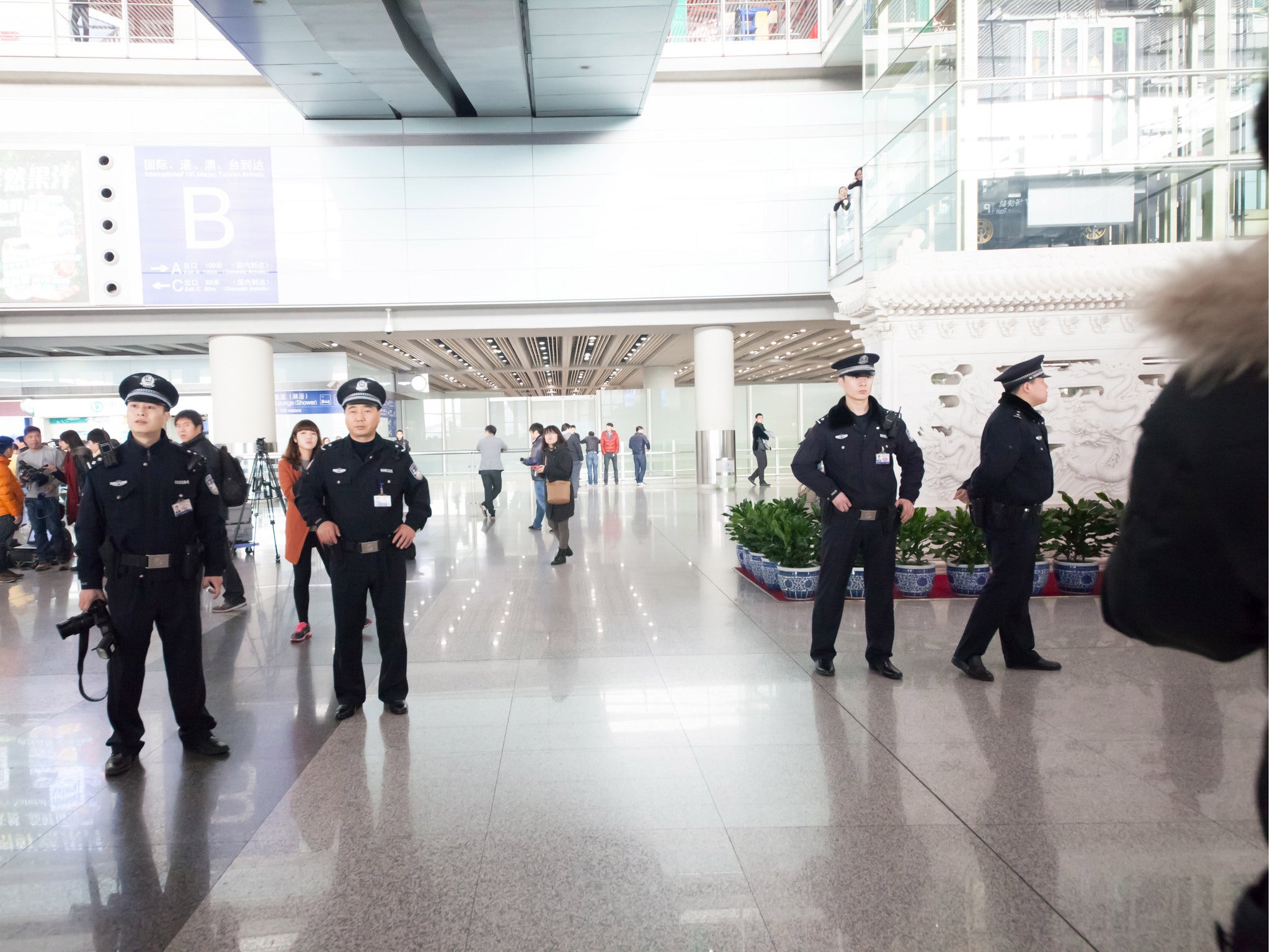 Chinese authorities arrested the tourists at Ordos Airport