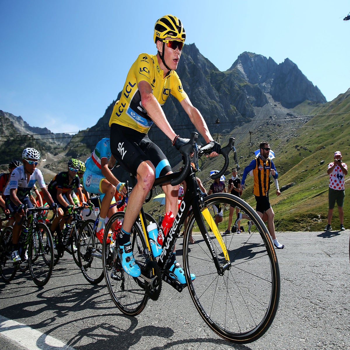 Figurine Christopher Froome Sky TDF 2015 – Cycliste Jaune Résine France EQFC
