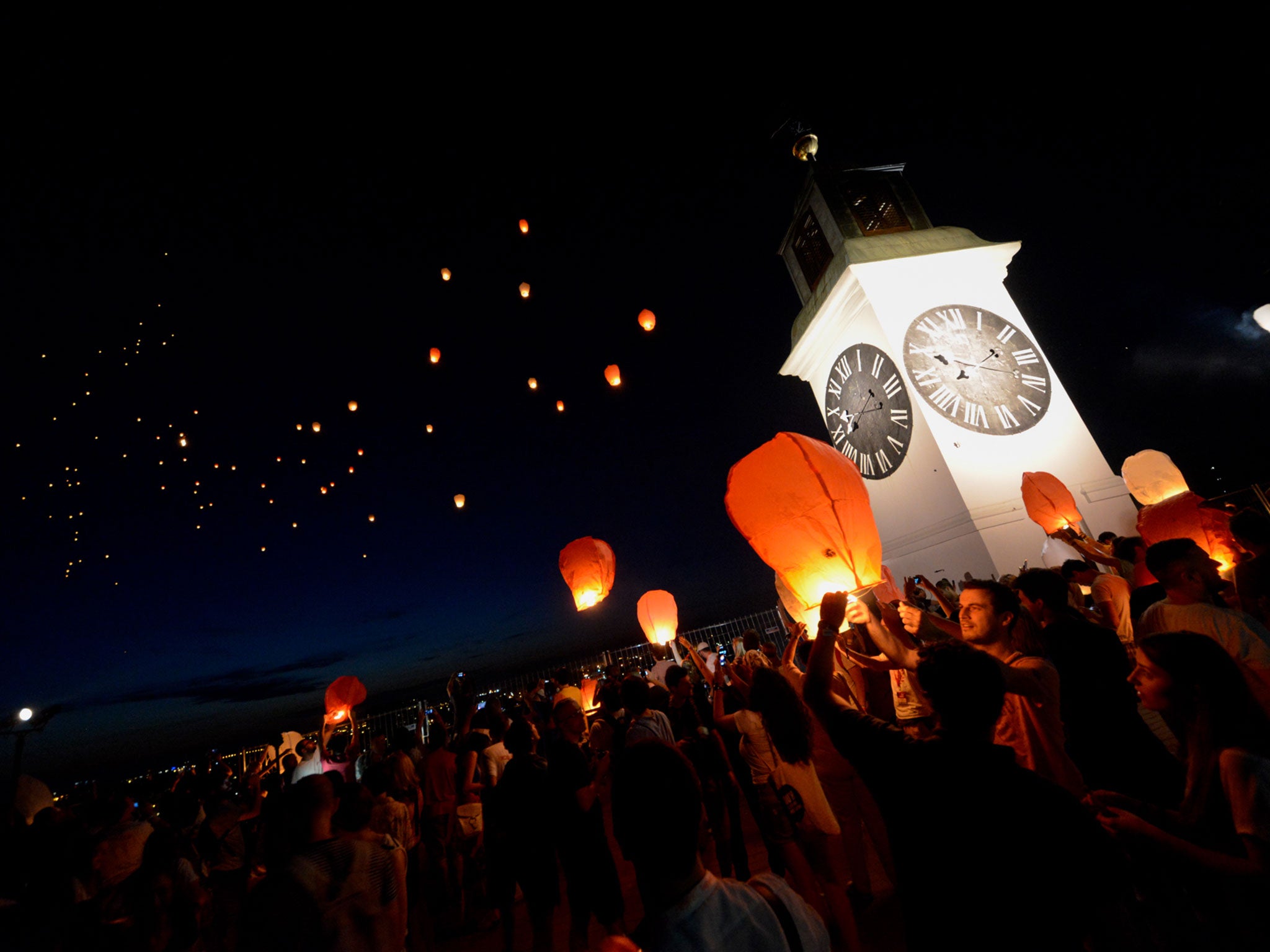 Lanterns are released from the EXIT fortress