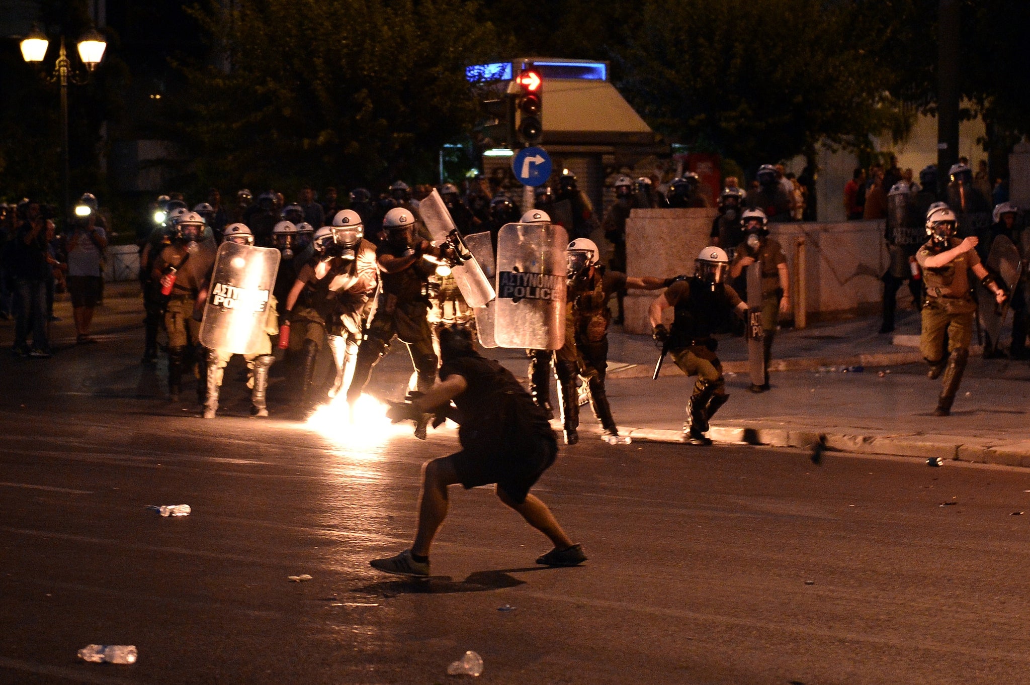 The unrest comes after weeks of peaceful political rallies during the crisis