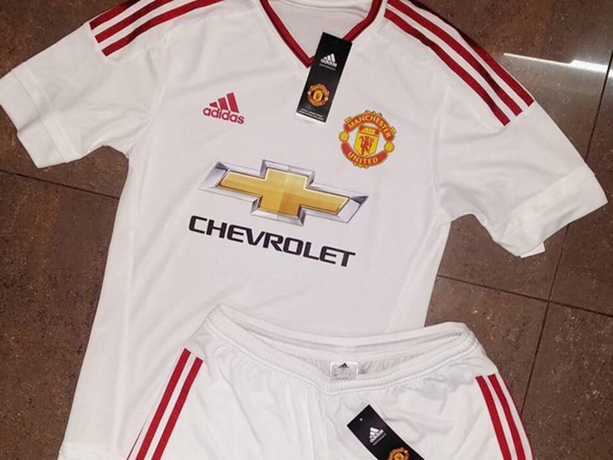 A leaked image of Manchester United's new away shirt