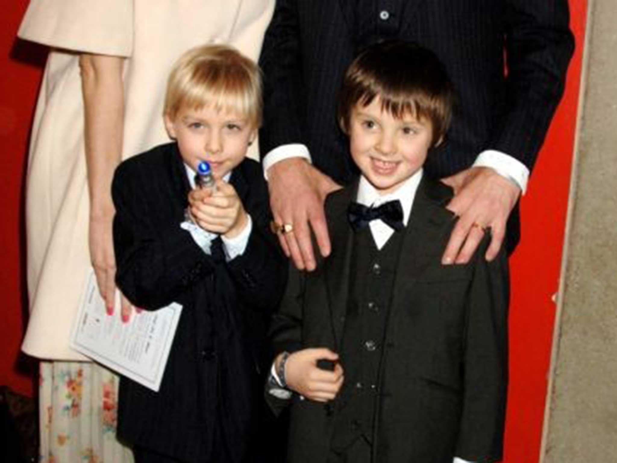 Arthur (left) and Earl (right) attend a press night with their parents in 2007