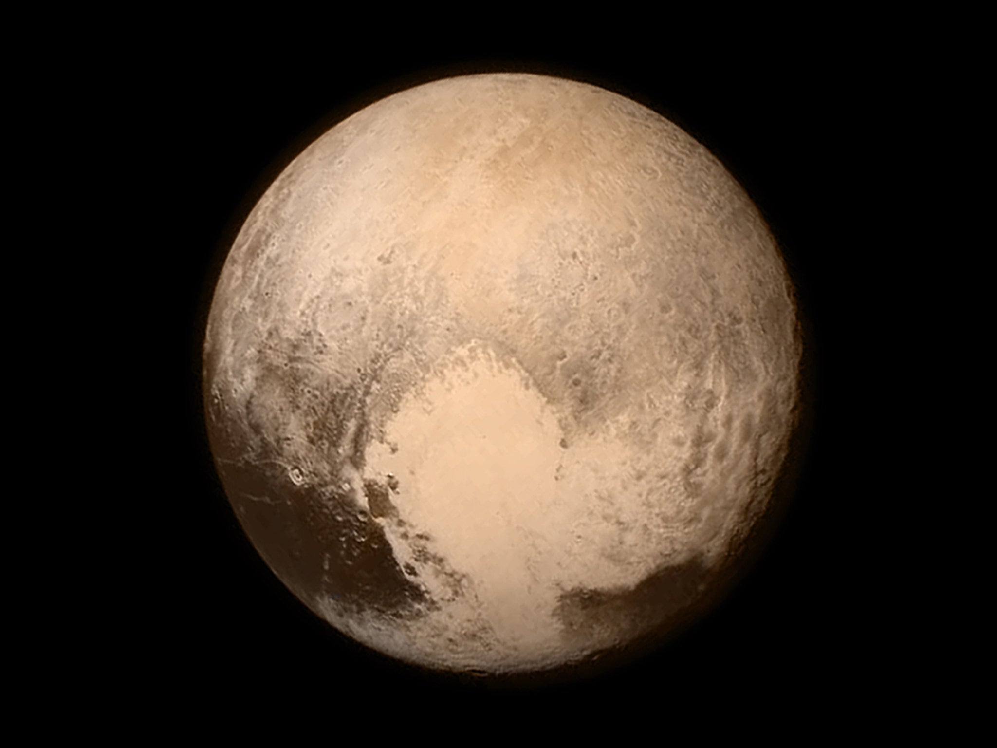 Undated NASA handout photo of Pluto obtained by the New Horizons spacecraft