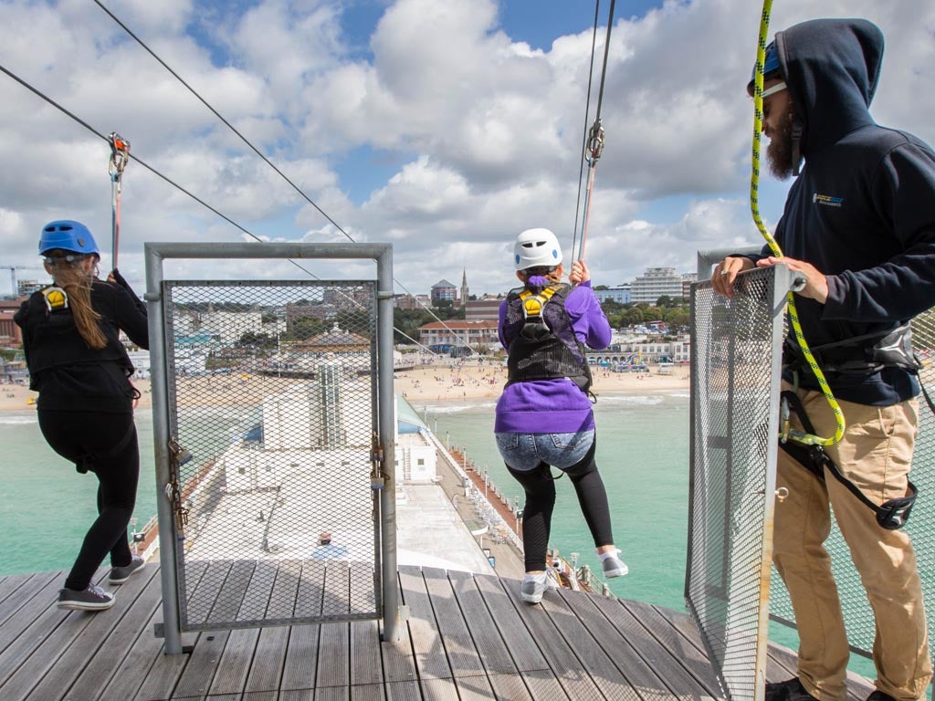 Zip Wire on Bournemouth Pier