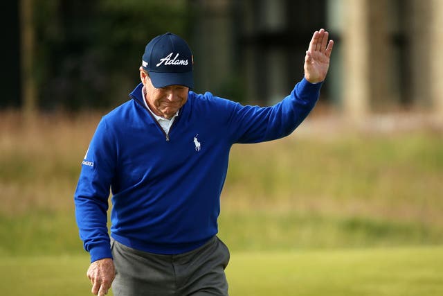 Tom Watson during the opening round at St Andrews