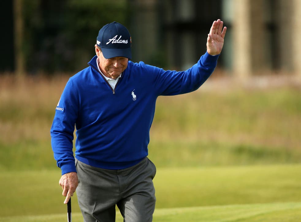 Tom Watson during the opening round at St Andrews
