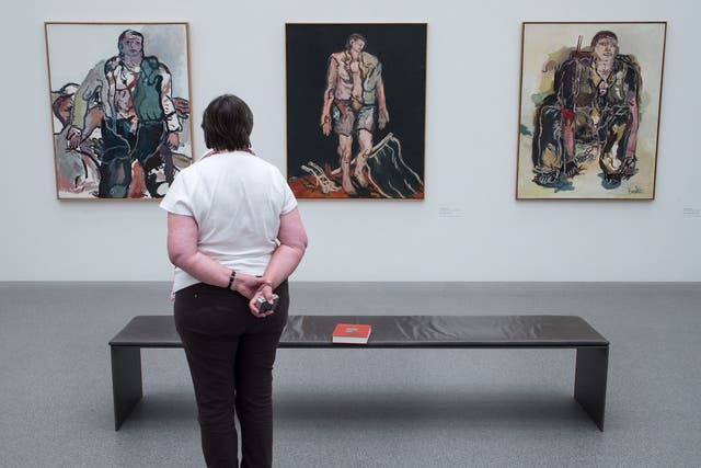 Paintings by Georg Baselitz, which he says he will withdraw from German museums