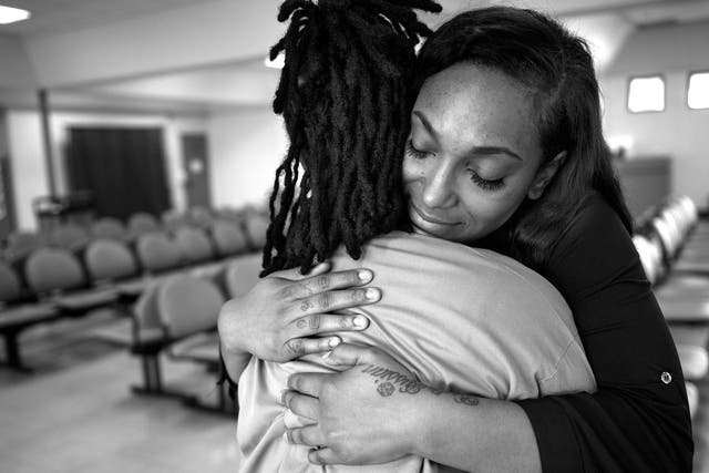 Sharanda Jones with her daughter Clenesha, who was eight when her mother went into jail