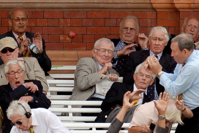 MCC members are scattered by a six from Steve Smith at Lord’s