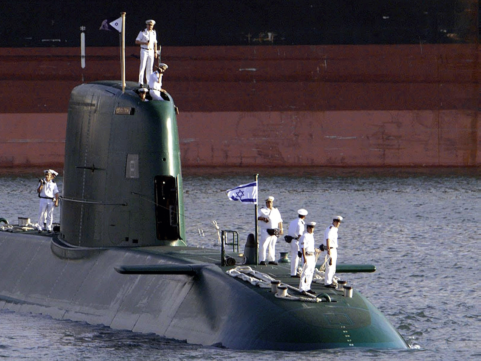 An Israeli Dolphin-class submarine. It is widely believed that these submarines carry nuclear missiles.