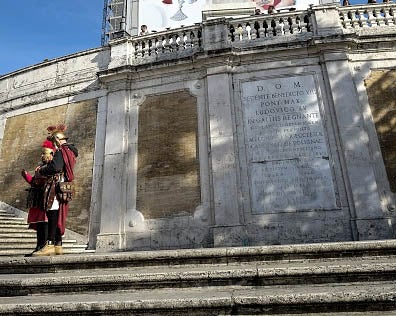 The top of the Spanish Steps