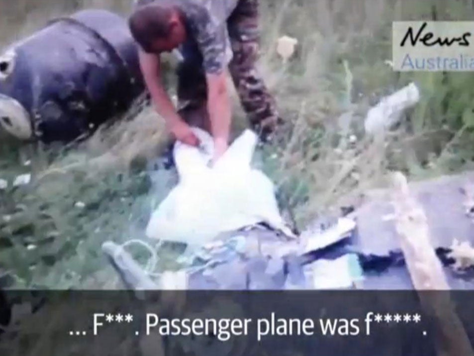 The video showed rebels' growing realisation that a passenger plane had been shot down