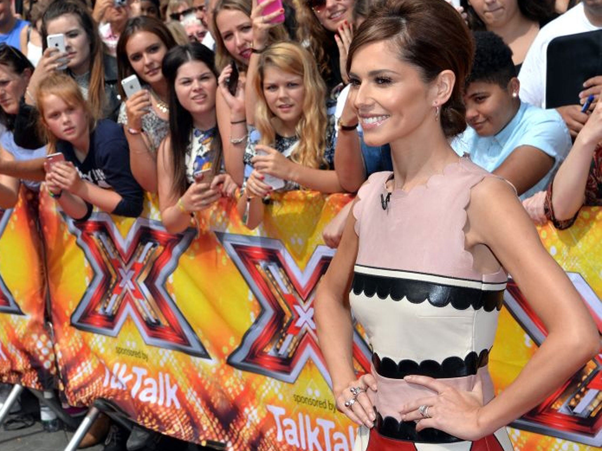Cheryl Fernandez-Versini attends the London auditions of The X Factor at SSE Arena on July 16, 2015