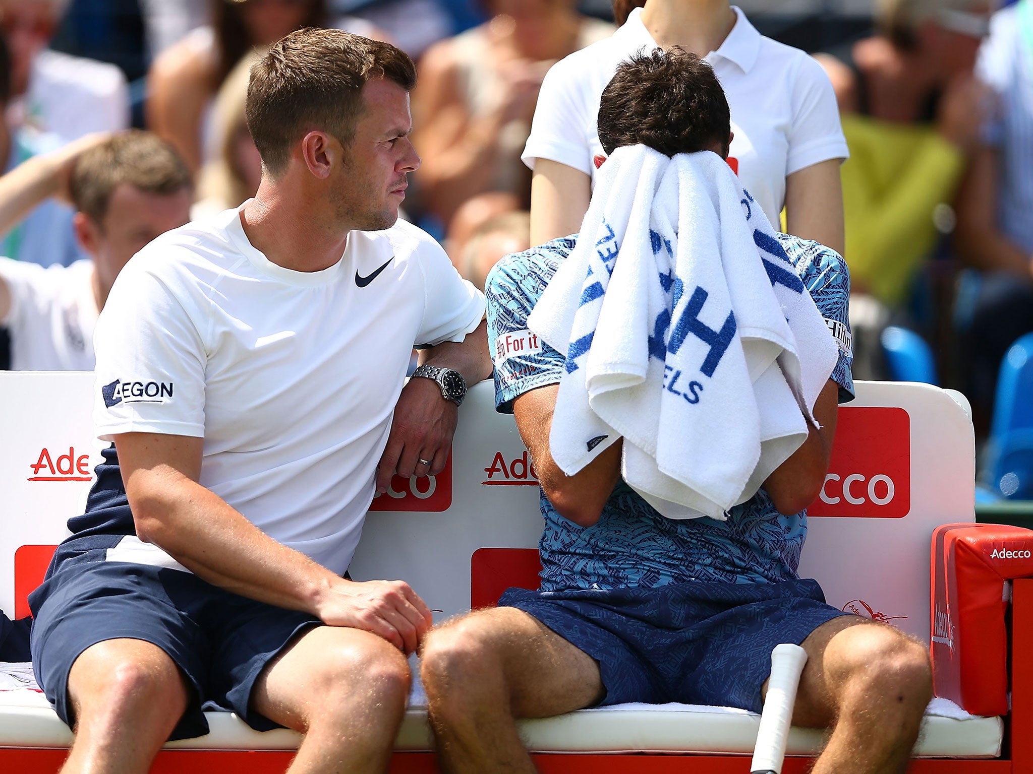 James Ward during the Davis Cup tie with France