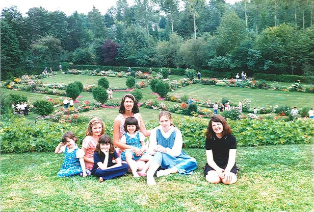 Daisy Buchanan (second from right) in Normandy with her mother and sisters (from left) Dotty, Gracie, Jane, Maddy and Beth