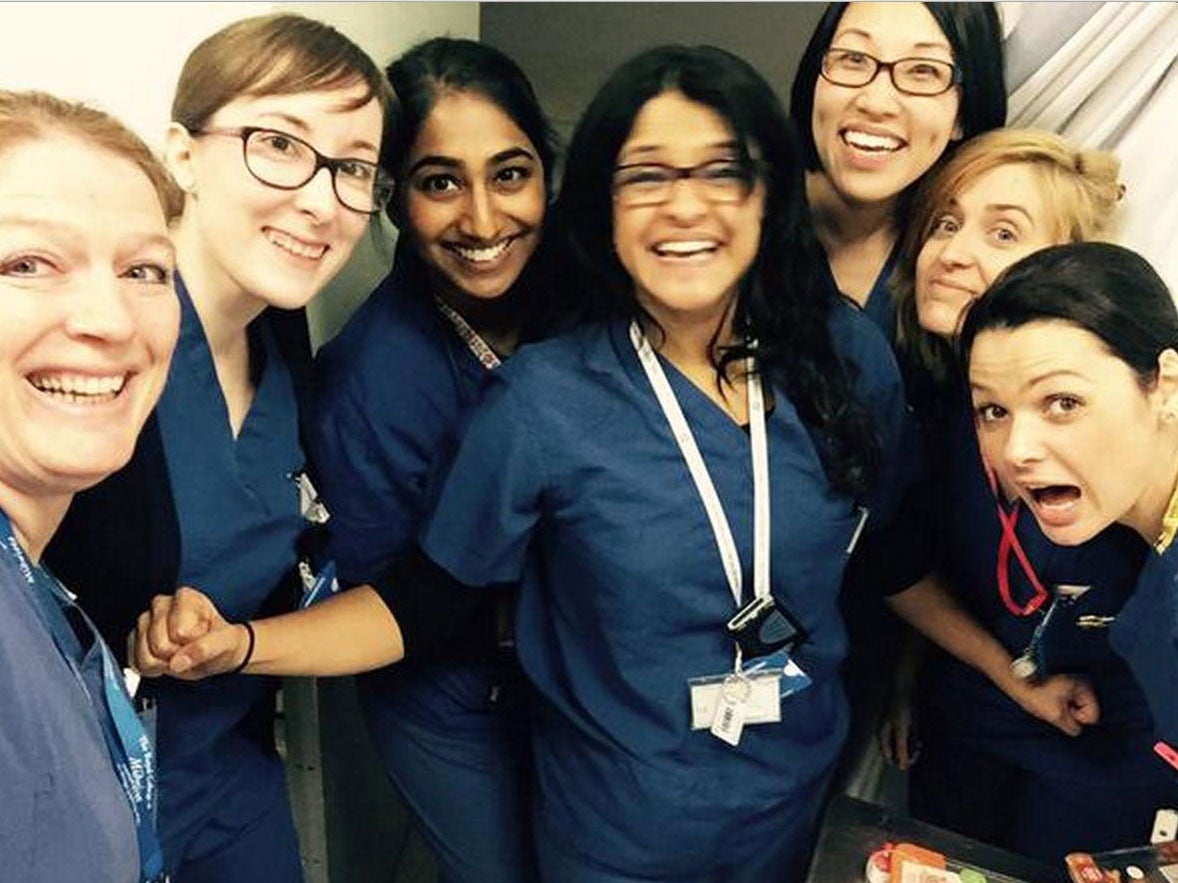 Doctors, nurses, GPs, paramedics and medical workers across the country shared  photos. Photo: Reena Aggarwal
