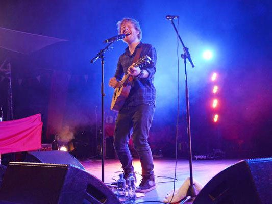 Speculation was rife that Sheeran was set to make an appearance at the festival after he was spotted having a drink at nearby pub