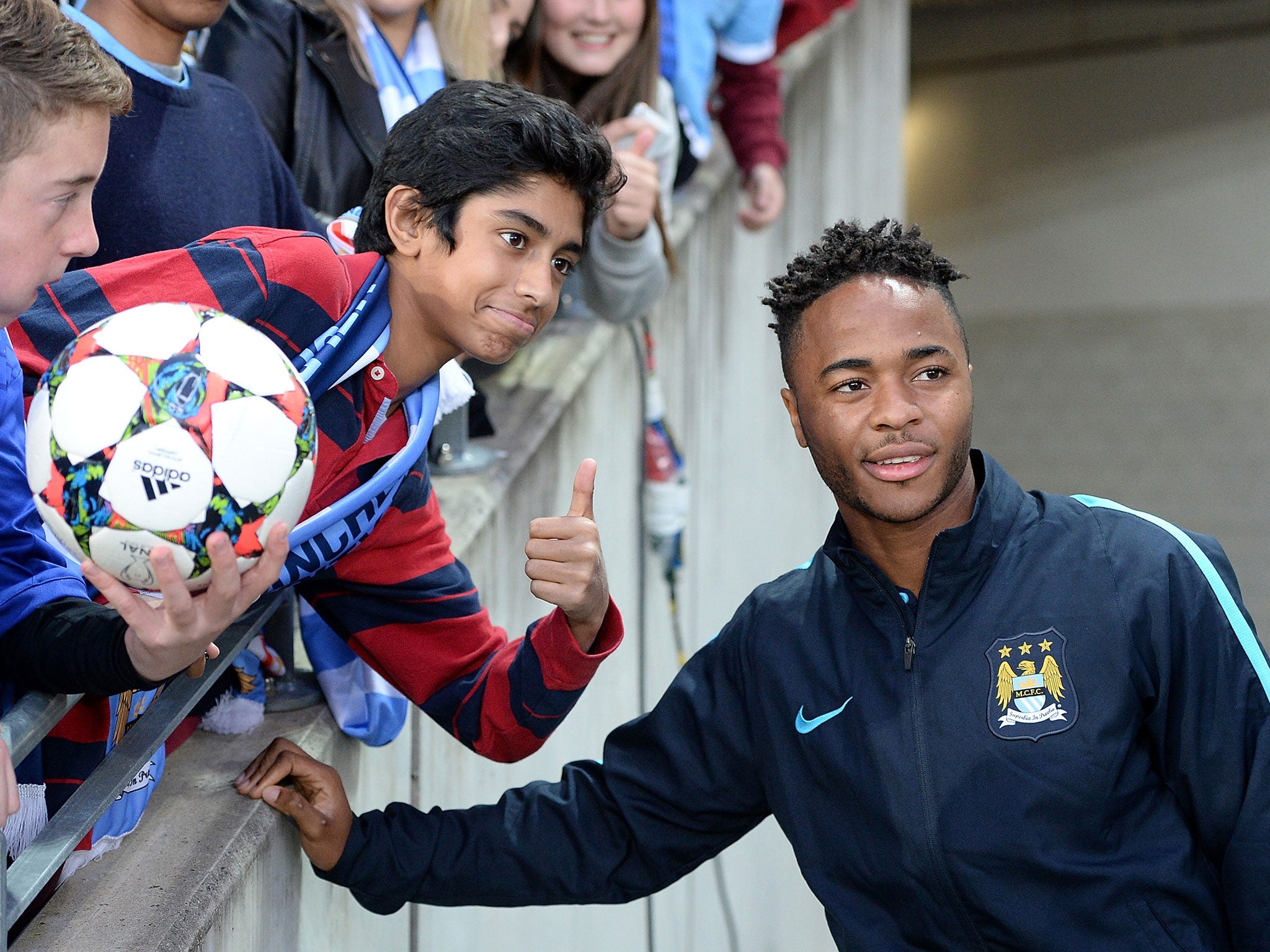 Sterling stopped to pose for photographs with fans Down Under