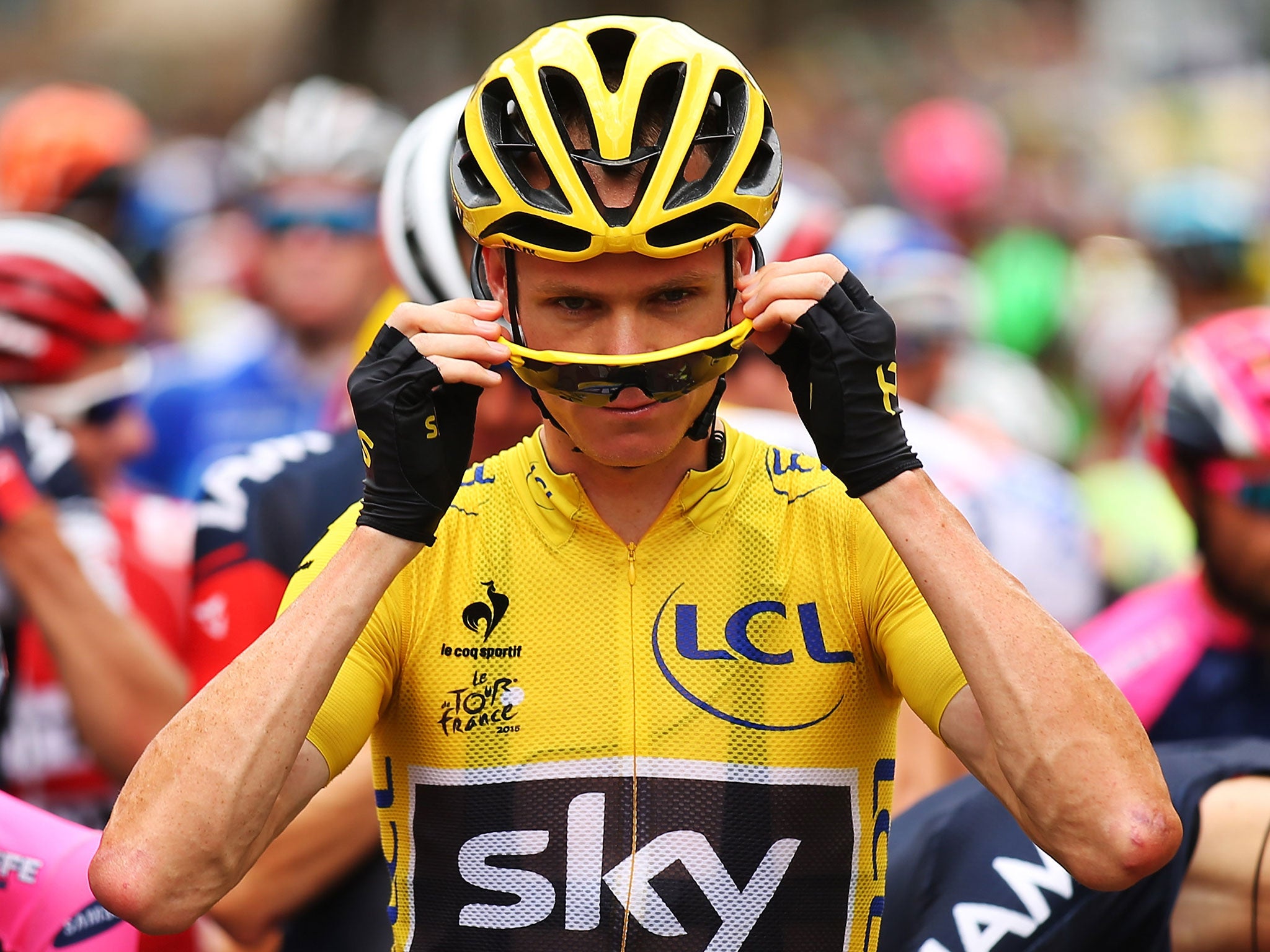 Chris Froome had a cup of urine thrown over him