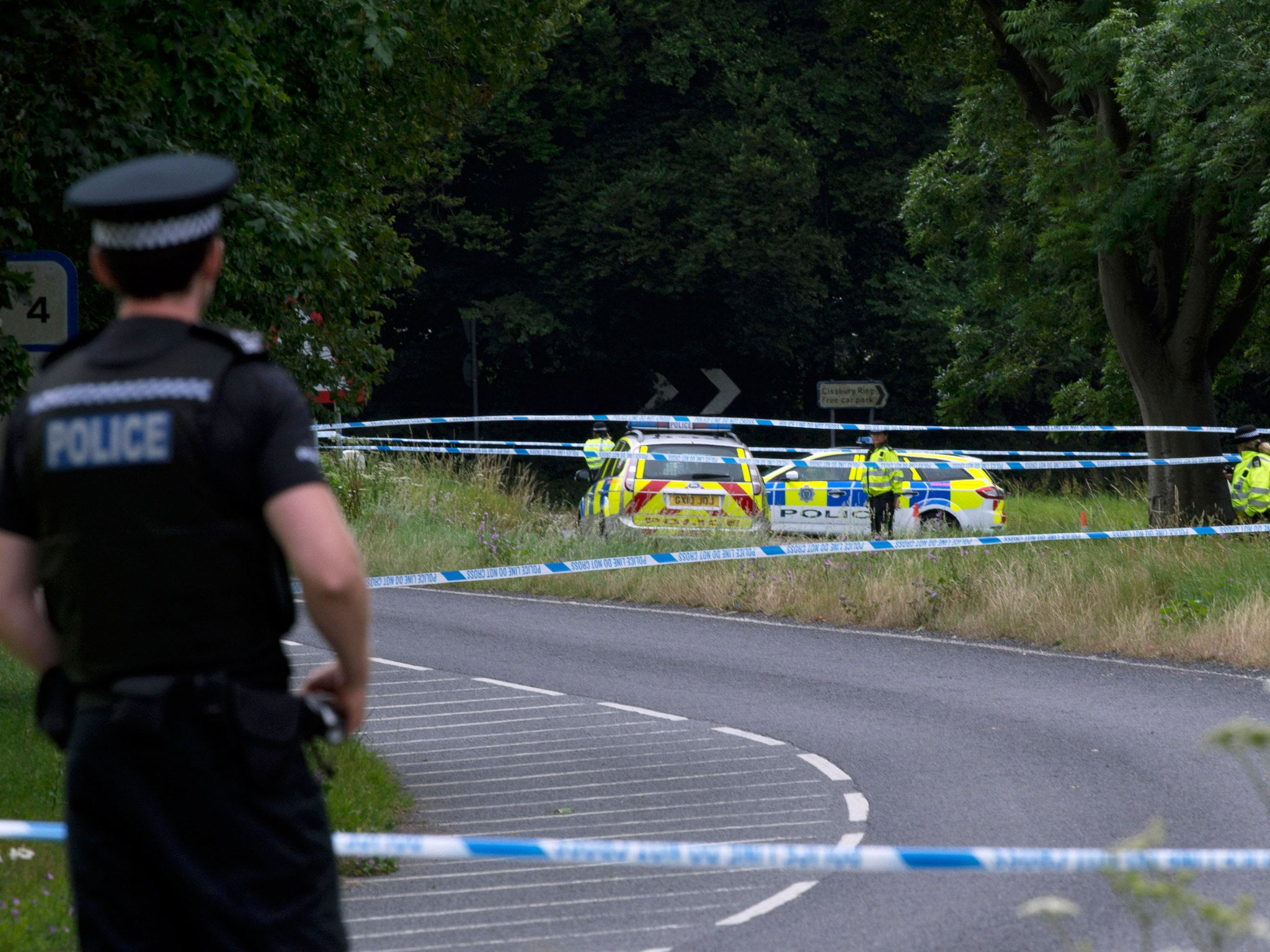 Police close to the scene where Don Lock, 79, man was stabbed to death