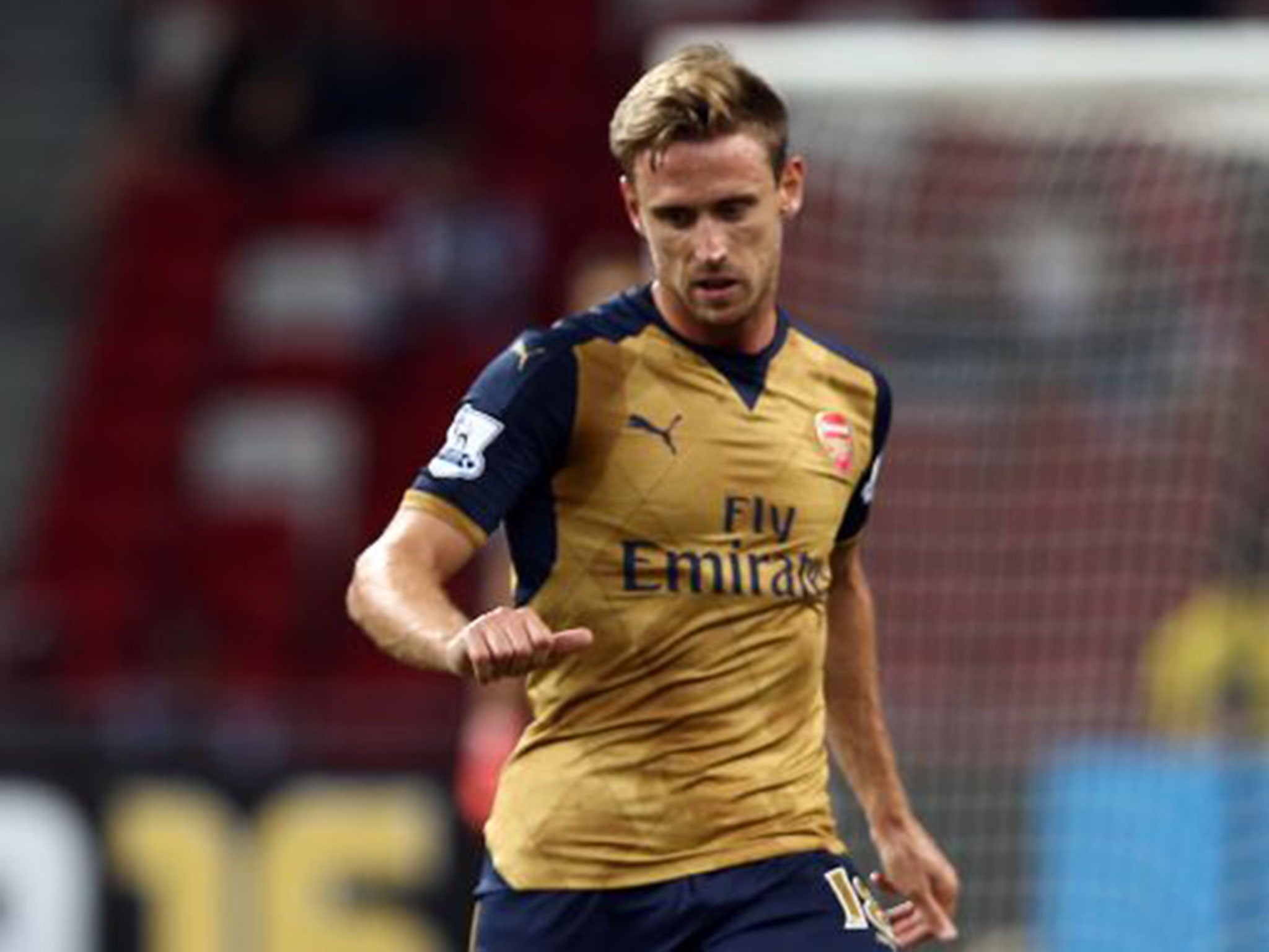 Nacho Monreal in action for Arsenal against a Singapore Select XI last week