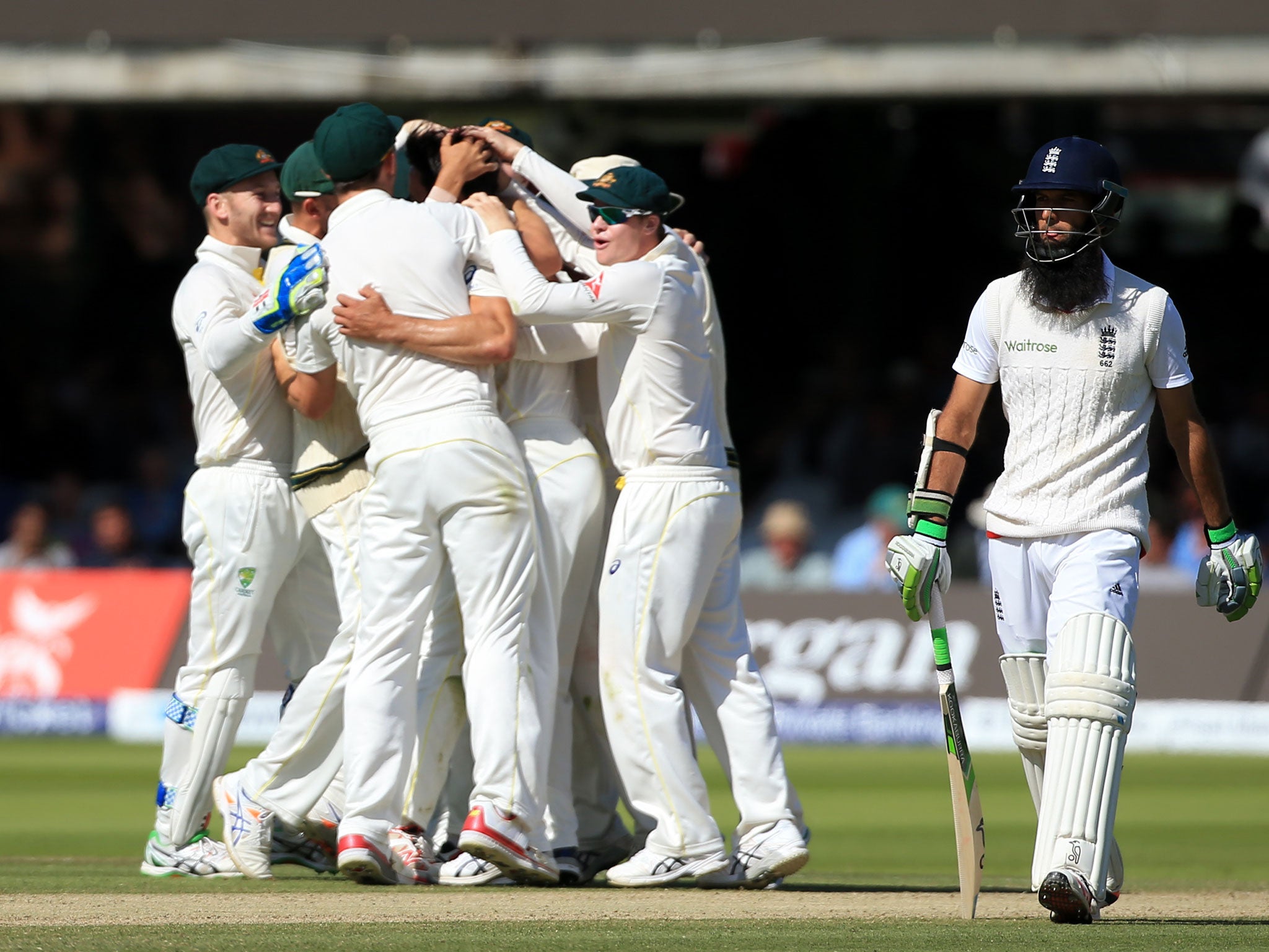 Moeen Ali trudges off after going for a duck