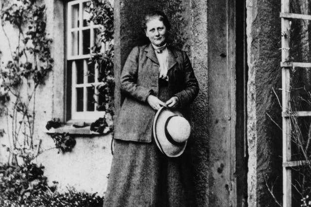 Beatrix Potter in 1905 at her farm Hill Top in the Lake District