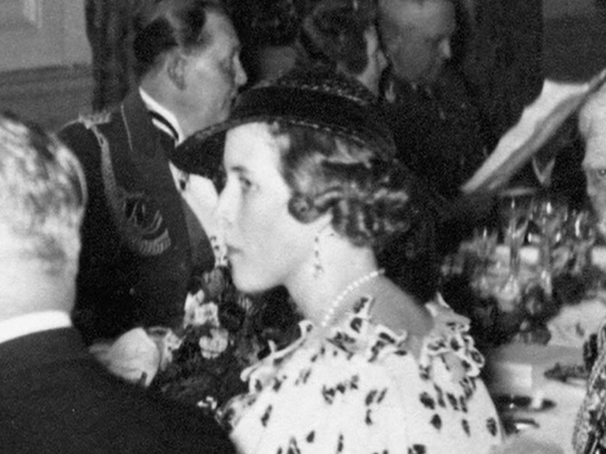 Princess Sophie at the wedding of Hermann Goering in 1935. Goerring is in the background