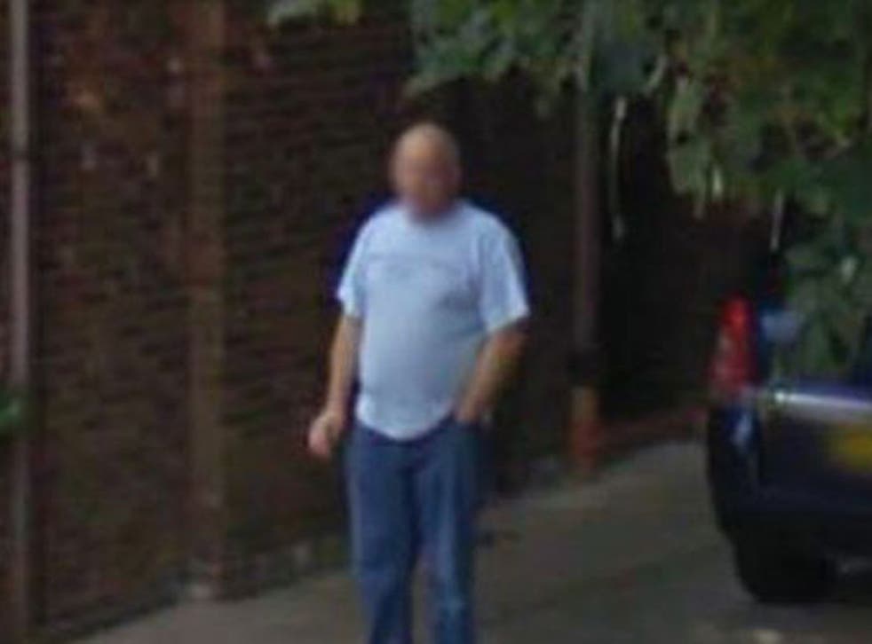 Google’s cameras had caught Mr Riding having a sneaky cigarette in his drive way 