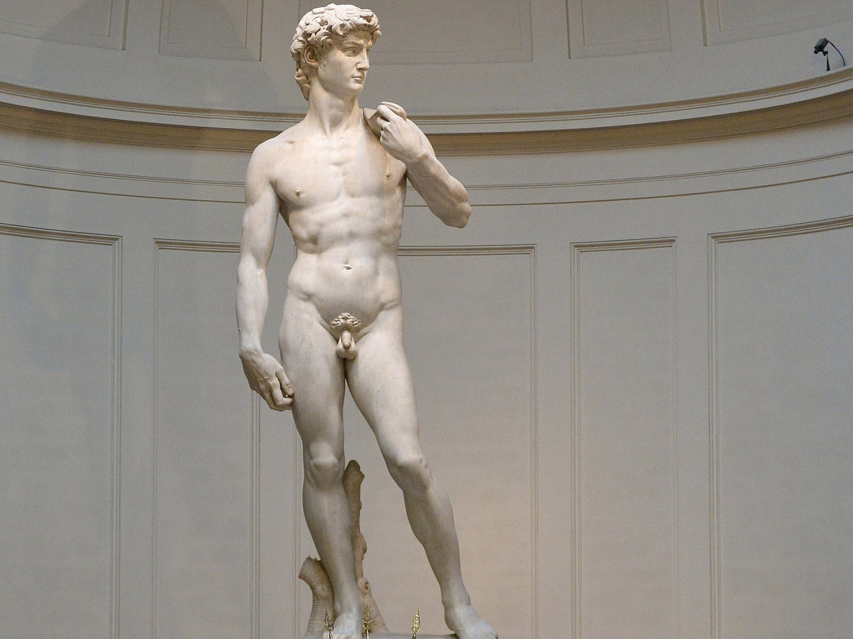 Statue of david penis size