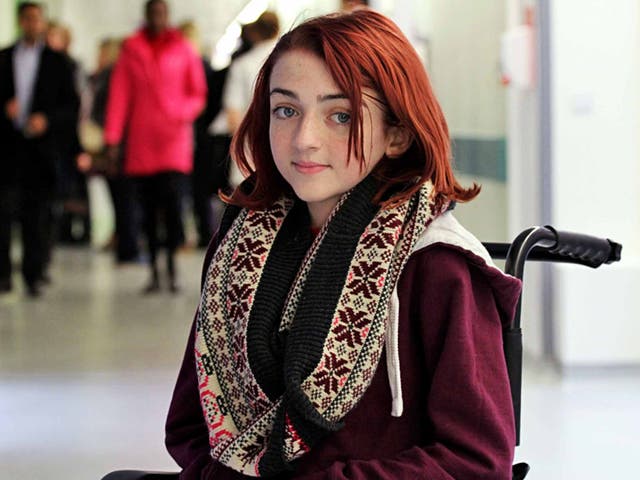Staying positive: Jess, a 14-year-old cystic fibrosis patient, featured in 'Great Ormond Street'