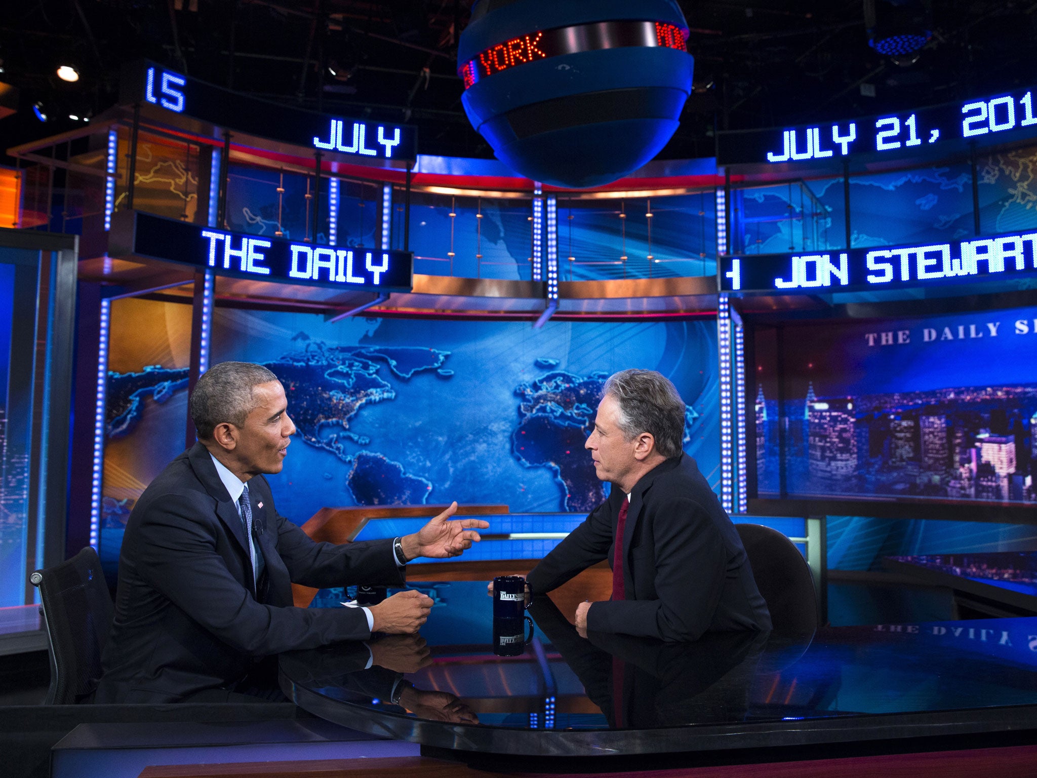 Jon Stewart and President Obama spar one last time