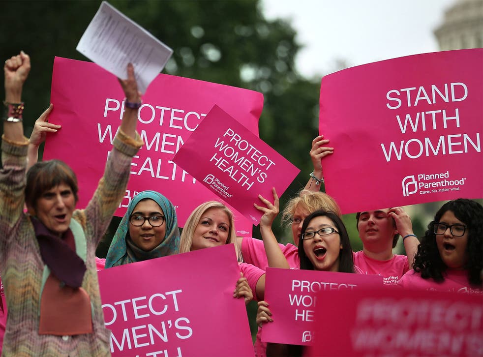 A pro-choice rally hosted by Planned Parenthood Federation of America on Capitol Hill