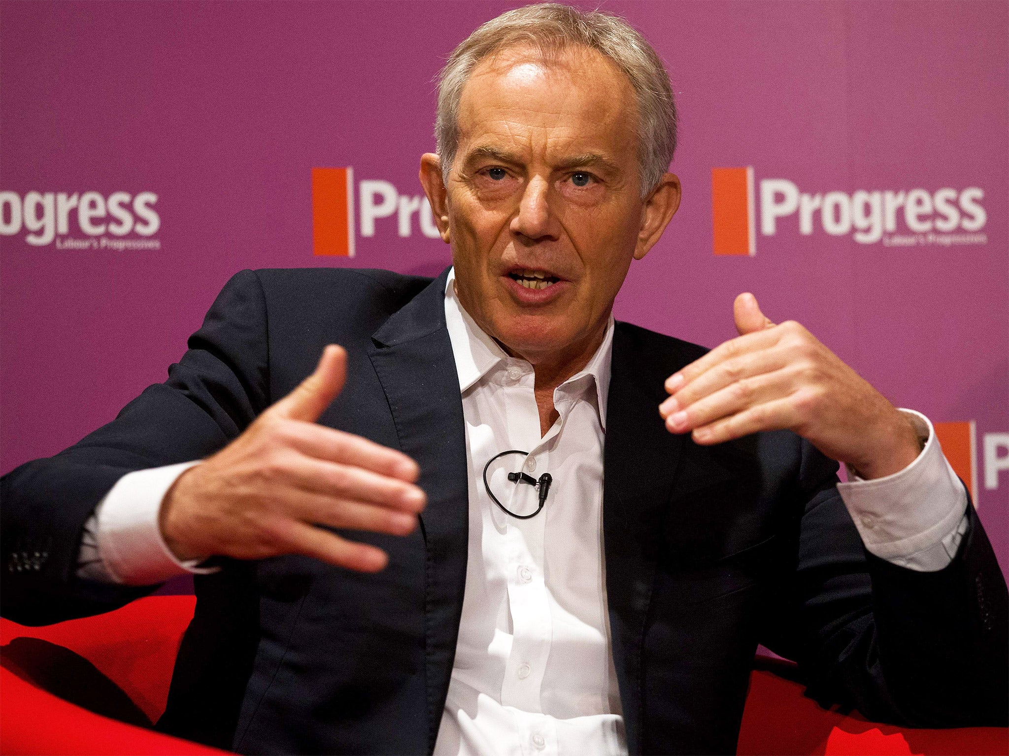 Tony Blair delivers a speech to the Labour modernisers’ think-tank Progress
