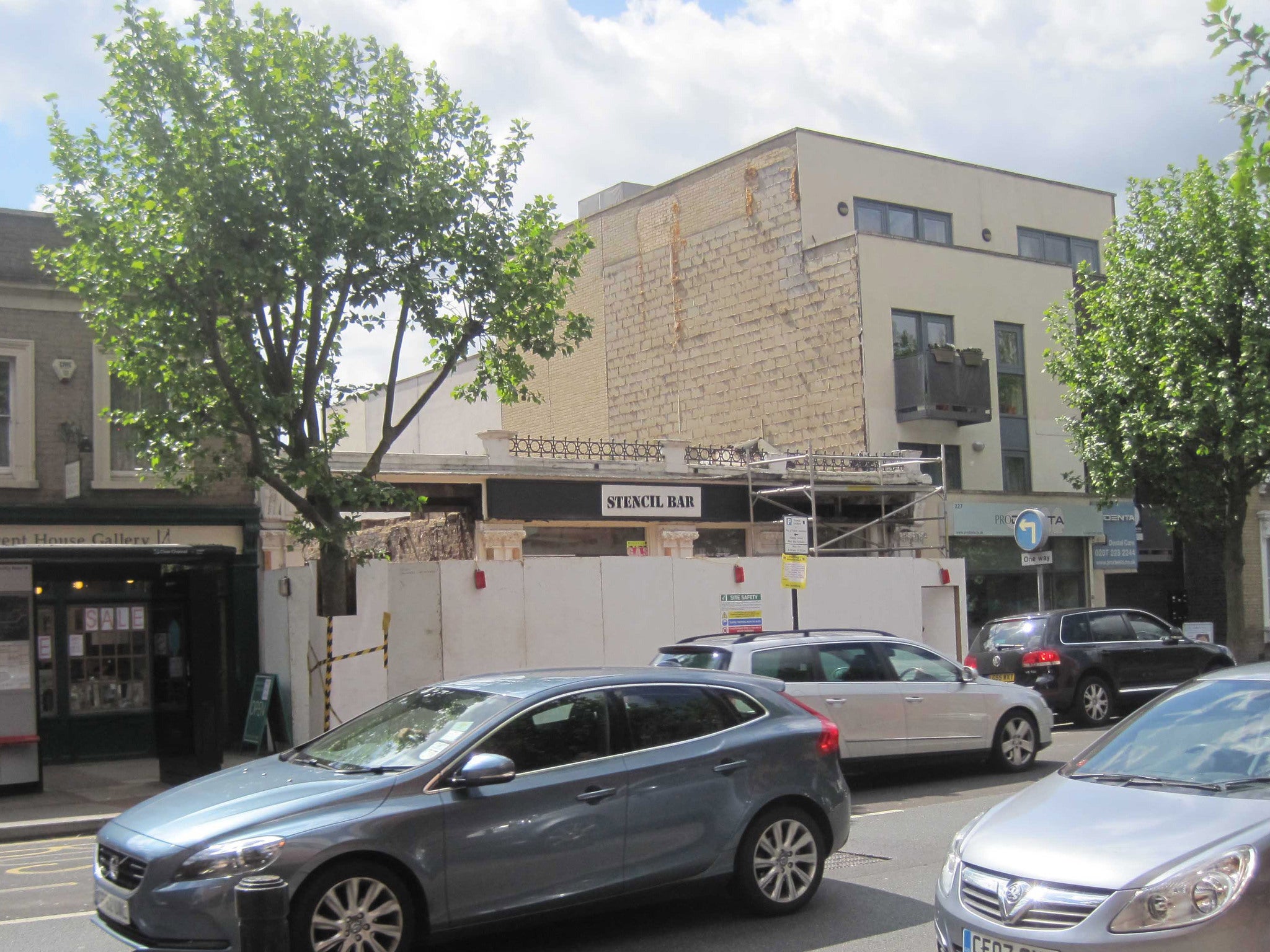 The Alchemist pub after being knocked down