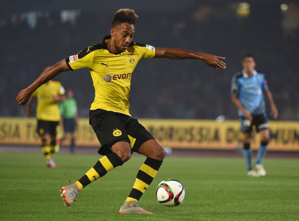 Pierre-Emerick Aubameyang in action for Borussia Dortmund