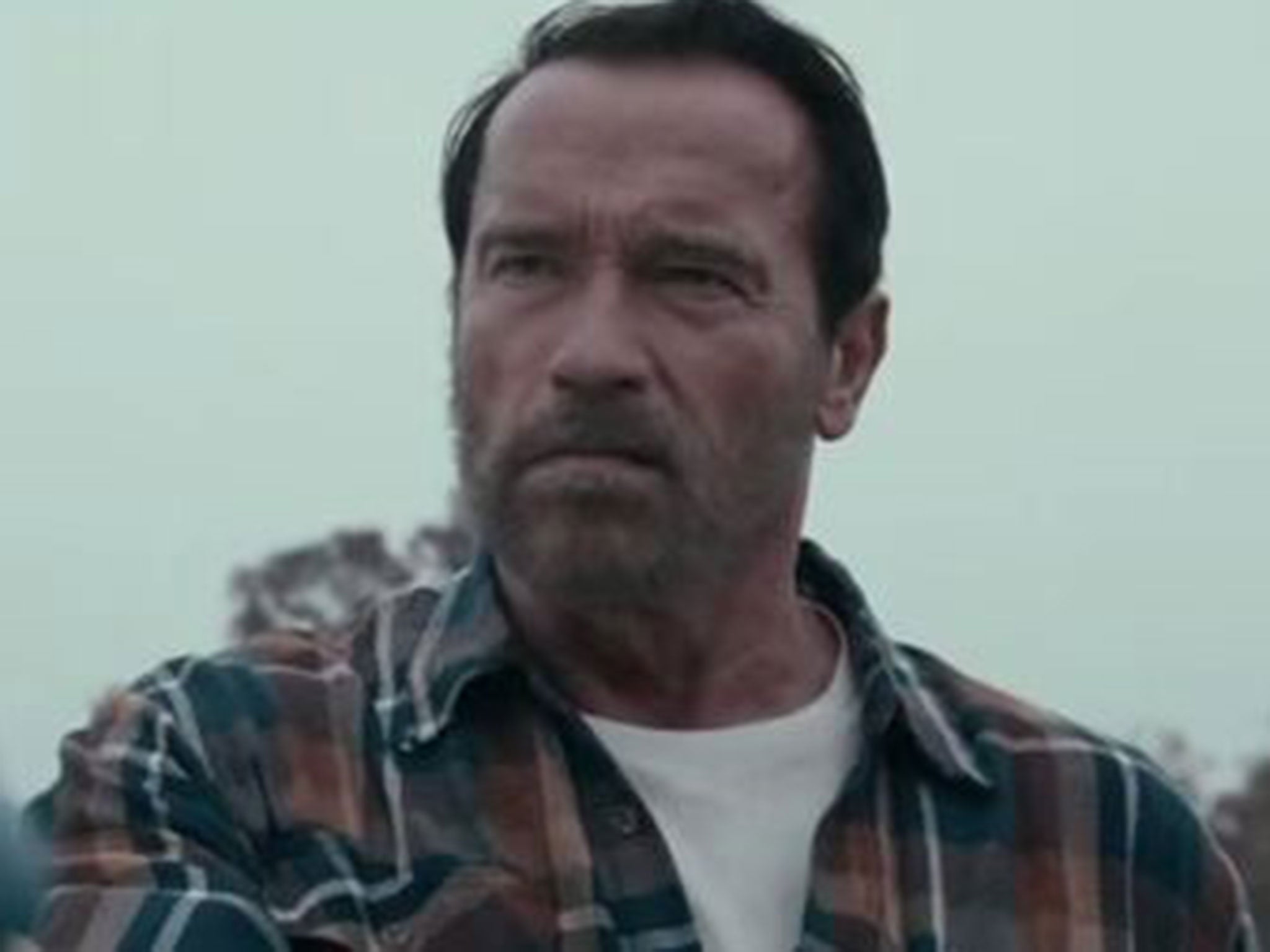 Arnold Schwarzenegger gets to attack the living dead as a farmer desperate to look after his infected daughter