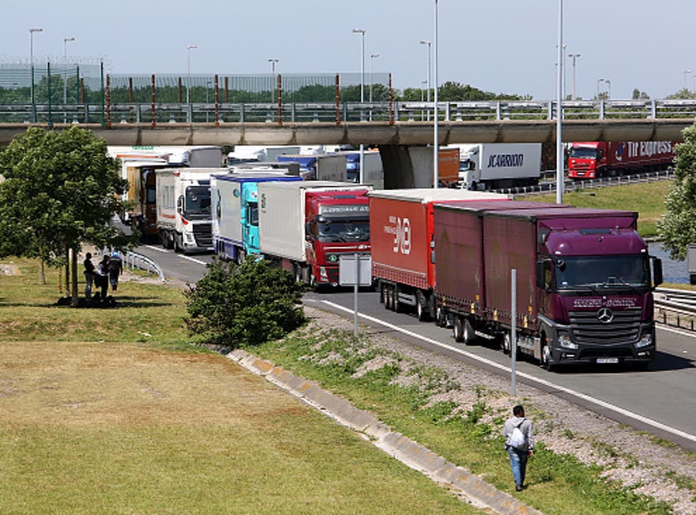 Lorries have been fined £6.6m in the past year for transporting migrants into Britain